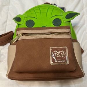 Disney Yoda Starwars loungefly funko Pop backpack NEW
